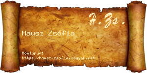 Hausz Zsófia névjegykártya