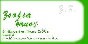 zsofia hausz business card